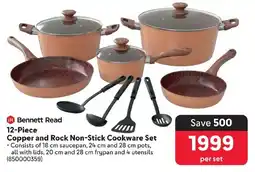 Makro Bennett Read 12-Piece Copper and Rock Non-Stick Cookware Set offer