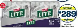 Pick n Pay Hypermarket Castle Lite 24 x 410ml Cans offer