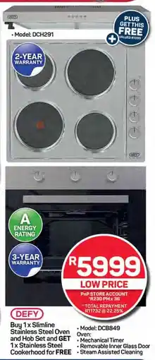 Pick n Pay Hypermarket Buy 1x Slimline Stainless Steel Oven and Hob Set and GET 1x Stainless Steel Cookerhood for FREE offer