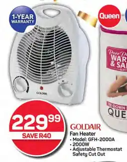 Pick n Pay Hypermarket GOLDAIR Fan Heater offer