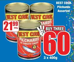 Boxer Superstores BEST COOK Pilchards Assorted offer