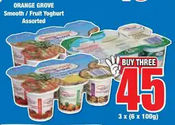 ORANGE GROVE Smooth/ Fruit Yoghurt Assorted
