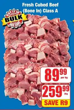 Boxer Superstores Fresh Cubed Beef (Bone In) Class A offer