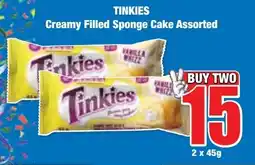 TINKIES Creamy Filled Sponge Cake Assorted