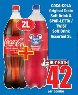COCA-COLA Original Taste Soft Drink & SPAR-LETTA / TWIST Soft Drink Assorted 2L
