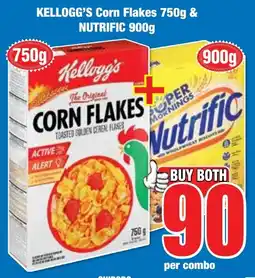 KELLOGG'S Corn Flakes 750g & NUTRIFIC 900g