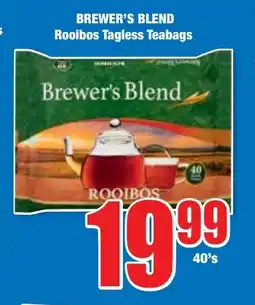 Boxer Superstores BREWER'S BLEND Rooibos Tagless Teabags offer