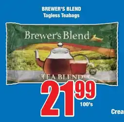 Boxer Superstores BREWER'S BLEND Tagless Teabags offer