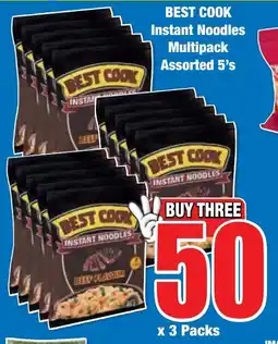 BEST COOK Instant Noodles Multipack Assorted 5's