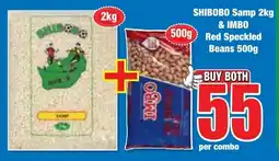 Boxer Superstores SHIBOBO Samp 2kg & IMBO Red Speckled Beans 500g offer