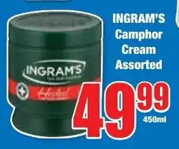 Boxer Superstores INGRAM'S Camphor Cream Assorted offer