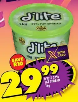 Shoprite D'LITE 37% FAT SPREAD 1kg offer