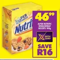 Shoprite ALPEN NUTRIFIC WHOLEWHEAT BISCUITS 900g offer