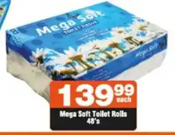 Mega Soft Toilet Rolls 48's