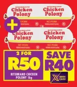 Shoprite RITEBRAND CHICKEN POLONY 1kg offer
