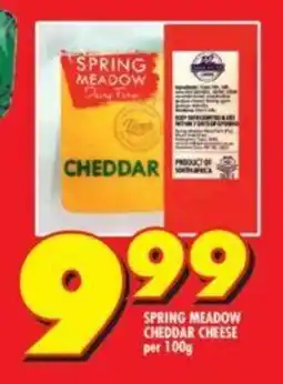 Shoprite SPRING MEADOW CHEDDAR CHEESE per 100g offer