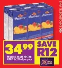 Shoprite FRUITREE FRUIT NECTAR BLEND 6x200ml per pack offer