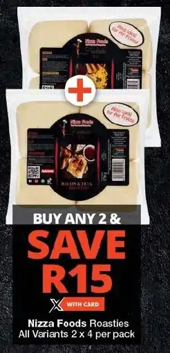 Checkers Nizza Foods Roasties All Variants 2 x 4 per pack offer