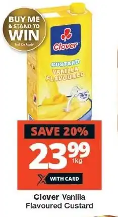 Checkers Clover Vanilla Flavoured Custard offer