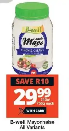 Checkers B-well Mayonnaise All Variants offer