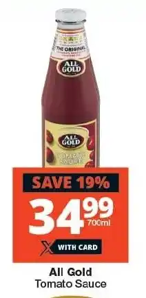 Checkers All Gold Tomato Sauce offer