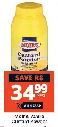 Checkers Moir's Vanilla Custard Powder offer