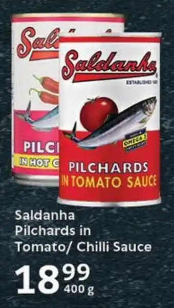 Oxford Freshmarket Saldanha Pilchards in Tomato/ Chilli Sauce offer