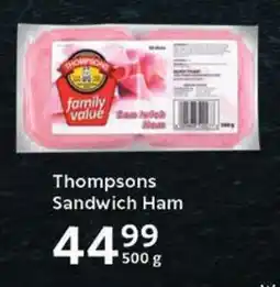 Oxford Freshmarket Thompsons Sandwich Ham offer