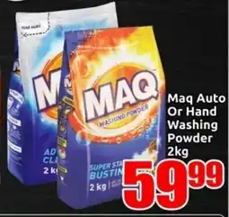 Three Star Cash and Carry Maq Auto Or Hand Washing Powder 2kg offer