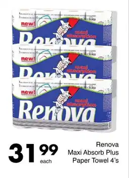 Renova Maxi Absorb Plus Paper Towel 4's