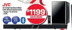 Pick n Pay Hypermarket JVC 2.1 Channel Soundbar with Wired Subwoofer offer
