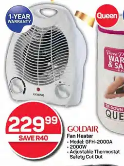 Pick n Pay Hypermarket GOLDAIR Fan Heater offer