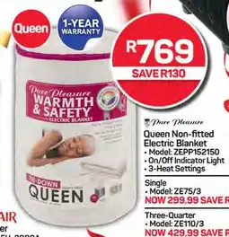 Pick n Pay Hypermarket Queen Non-fitted Electric Blanket offer
