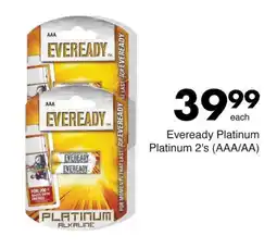 Eveready Platinum Platinum 2's (AAA/AA)