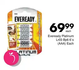 Save Hyper Eveready Platinum Lr03 Bp6 6's (AAA) Each offer