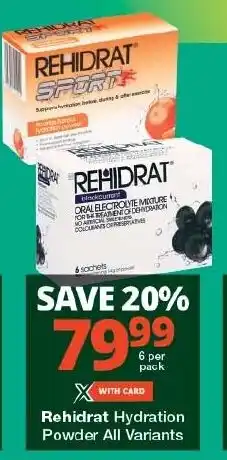 Checkers Rehidrat Hydration Powder All Variants offer