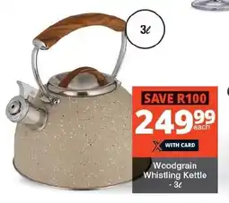 Checkers Woodgrain Whistling Kettle offer