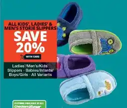 Checkers Ladies'/Men's/Kids' Slippers Babies/Infants/ Boys/Girls All Variants offer