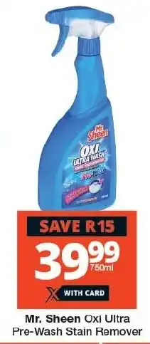 Mr. Sheen Oxi Ultra Pre-Wash Stain Remover