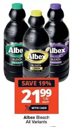 Checkers Albex Bleach All Variants offer