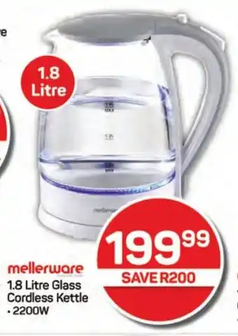 Pick n Pay Hypermarket 1.8 Litre Glass Cordless Kettle offer