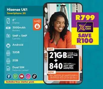 Shoprite Hisense U61 Smartphone 3G offer