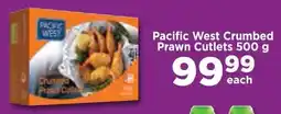 Food Lover's Market Pacific West Crumbed Prawn Cutlets 500 g offer