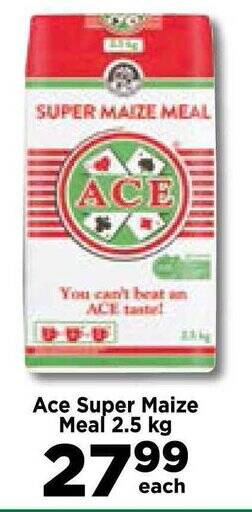 Ace Super Maize Meal 2.5 kg offer at Food Lover's Market