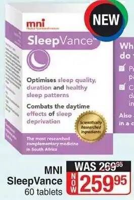 Dis-Chem MNI SleepVance 60 Tablets offer