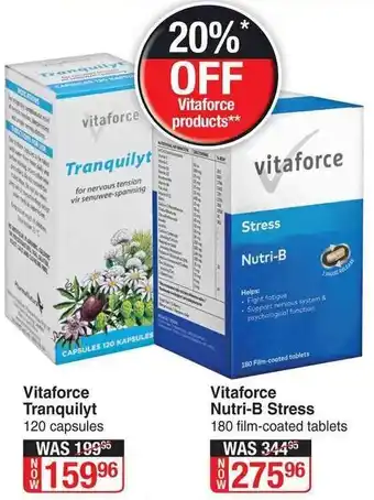 Dis-Chem Vitaforce Nutri-B Stress offer