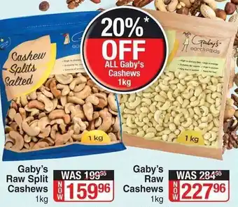 Dis-Chem Gaby's Raw Cashew 1kg offer