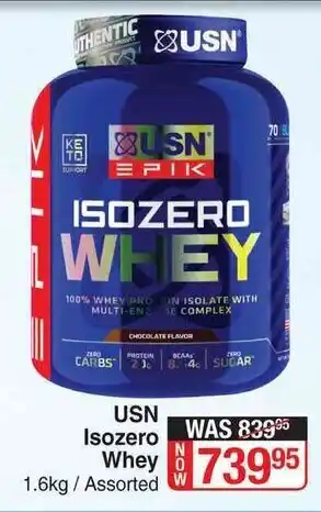 Dis-Chem USN Isozero Whey 1.6kg offer