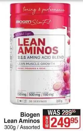 Dis-Chem Biogen Lean Aminos 300g offer