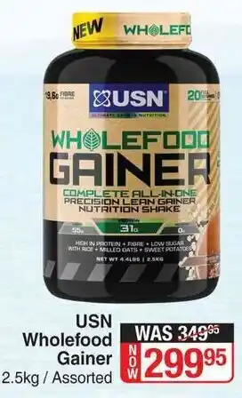 Dis-Chem USN Wholefood Gainer 2.5kg offer